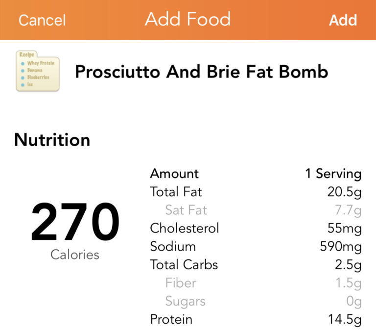 Prosciutto and Brie Fat Bomb The Four Percent